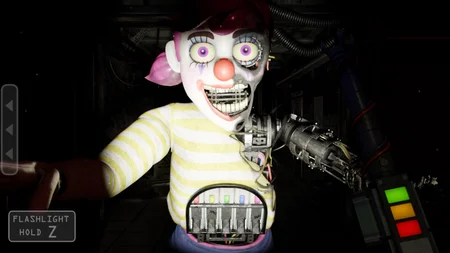 Bonnie with his face open showing the endoskeleton during a Parts and Service repair segment