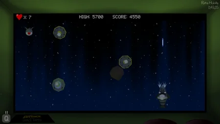 Attack of the Space Dogs arcade minigame in Playtime with Percy post-night section